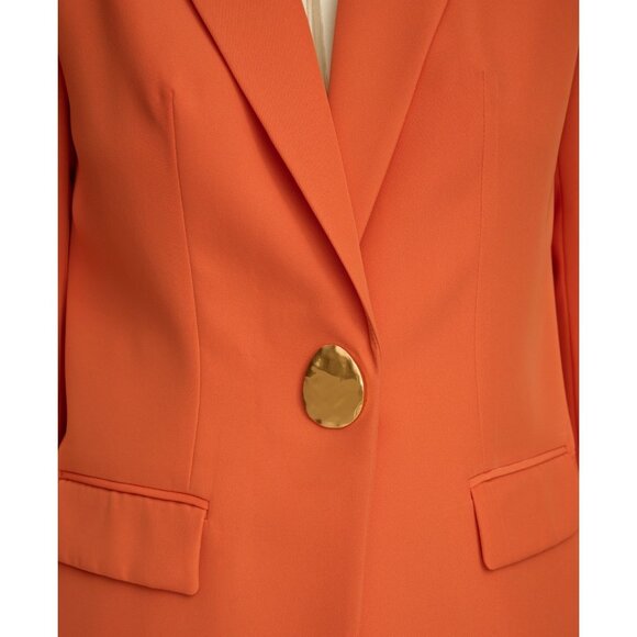 Donna Karan Women's One-Button Blazer Orange Size 6 MSRP $169 - Picture 5 of 5